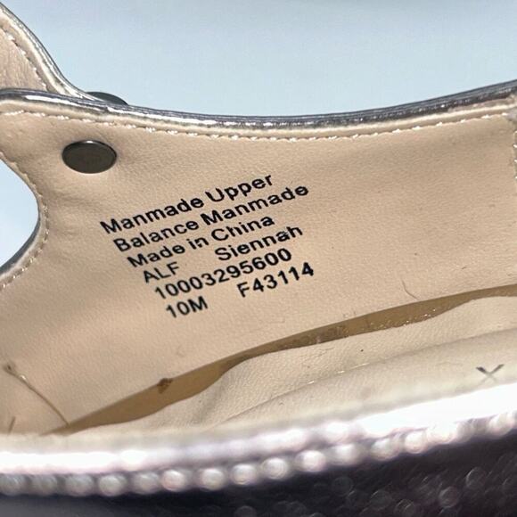 Alfani‎ Step N Flex Heels Womens 10M Dark Pewter Gold Straps Siennahp Pumps NEW - Picture 15 of 15